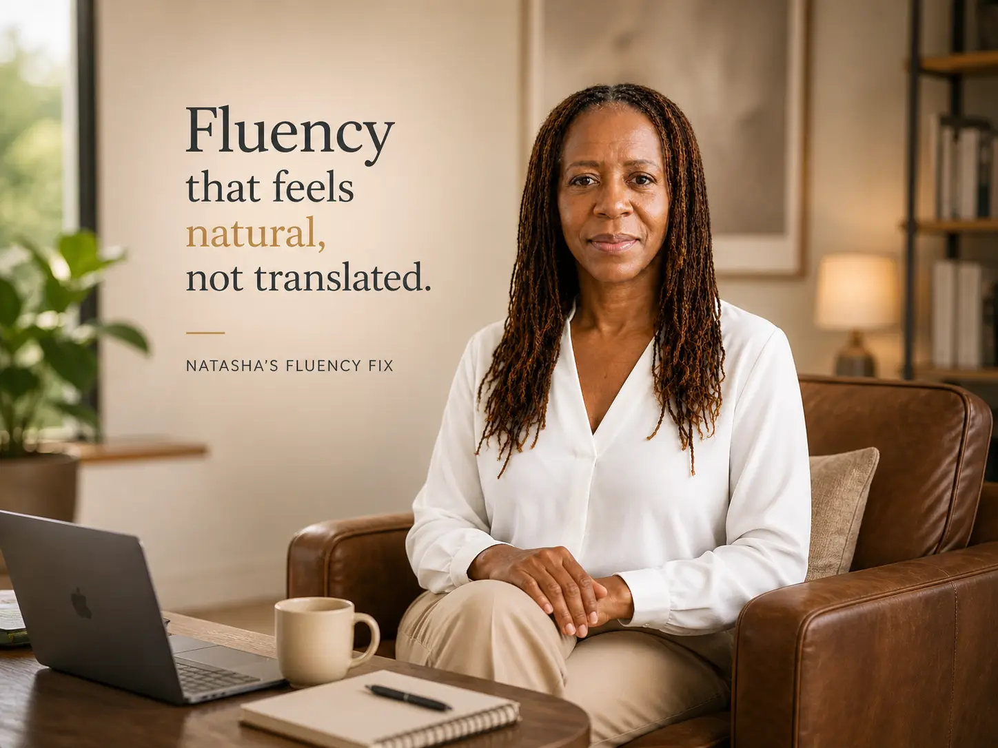 Natasha coaching a professional to speak clear, confident Business English